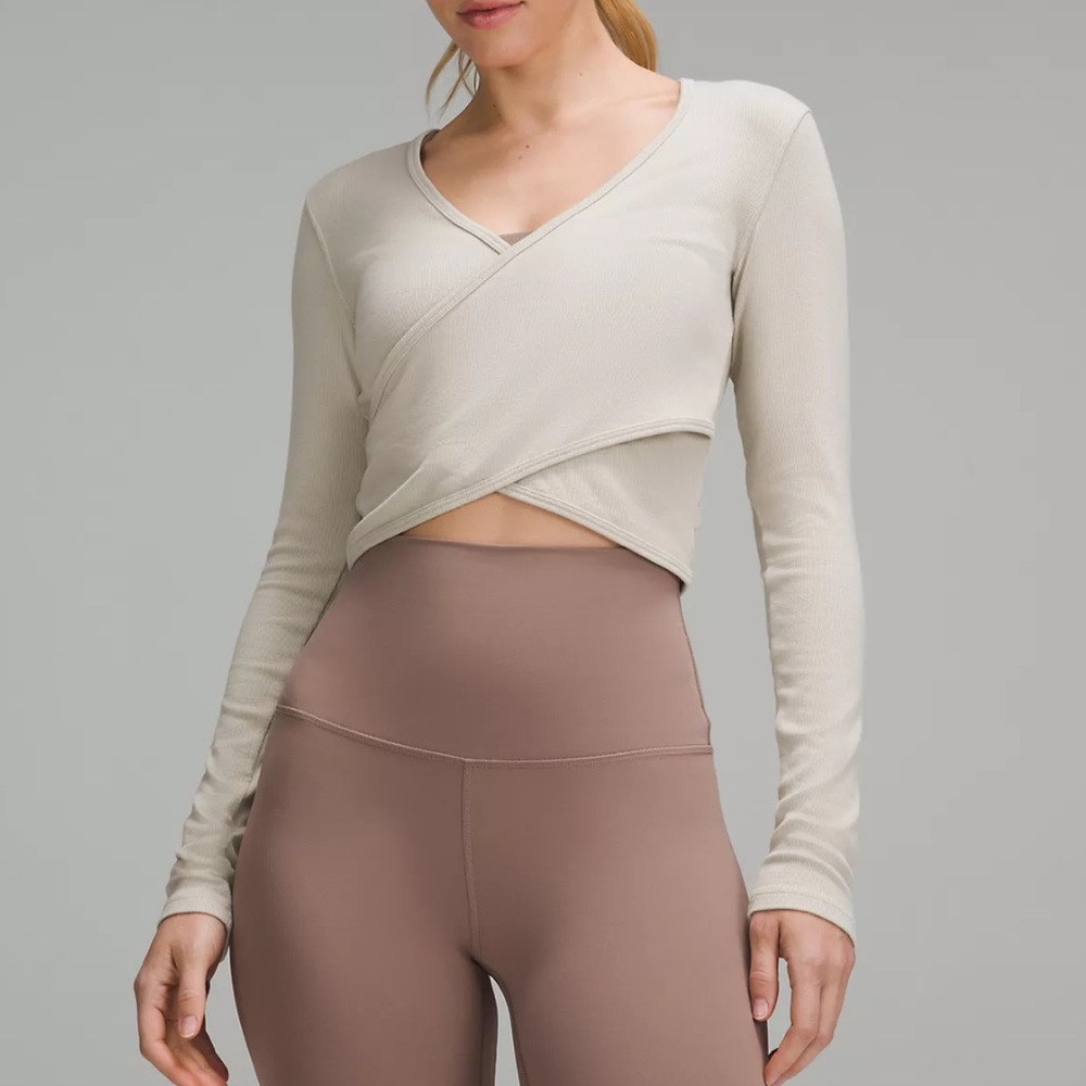 Wrap-Front Ribbed Long-Sleeve Top - LULULEMON